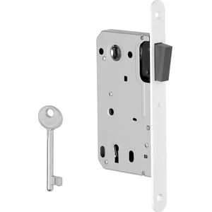 Aprile Woningbouw Magneetslot 2867 – sleutel 90mm – mat wit SL90