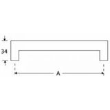 Artitec Meubelgreep Karé 128mm mat zwart