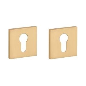 Aprile Comfort Profielcilinder rozet 53x53x7mm goud satiné Rozetten