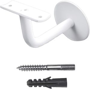 HDD Pro - Leuninghouder rond - Wit - Inox