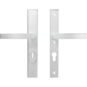 AXA Veiligheidsbeslag Edge Plus smal kruk Blok PC72 anti-kerntrek aluminium naturel PC72