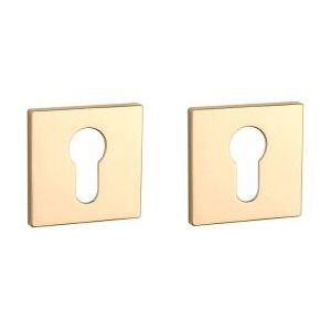 Aprile Prestige Profielcilinder rozet 52x52x5mm goud gepolijst Rozetten