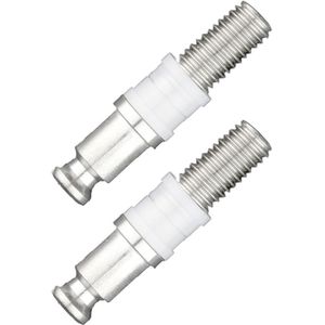 HDD Pro Bevestigingsset voor Glasdeur m10 + wit Plastic voor Trekker Carre 15/300