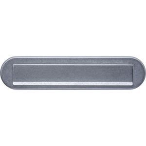 Intersteel Brievenbus ovaal met klep/regenrand rvs getrommeld 340x80mm