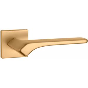 Aprile Massieve Deurkruk Bergenia Mat Goud Op Vierkant Rozet