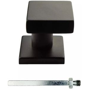 HDD Pro - Voordeurknop Top Carre Schuin Op Rozas - Zwart Structuur UV