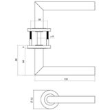 Intersteel deurkruk Q 01 op rozet 52x6mm pvd antraciet