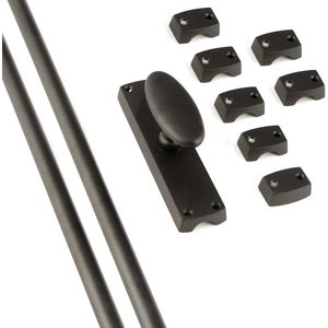 Hardbrass Mariani Raamespagnolet Universeel 3000mm Puur Zwart