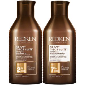 Redken All Soft Mega Curl Hydrating and Nourishing Shampoo and Conditioner Bundle for Curly and Coily Hair