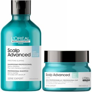 L'Oréal Professionnel Serié Expert Scalp Advanced Anti-Dandruff Shampoo and Mask Routine for Oily Dandruff Hair