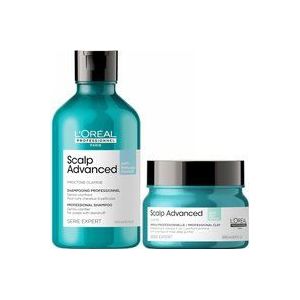 L'Oréal Professionnel Serié Expert Scalp Advanced Anti-Dandruff Shampoo and Mask Routine for Oily Dandruff Hair