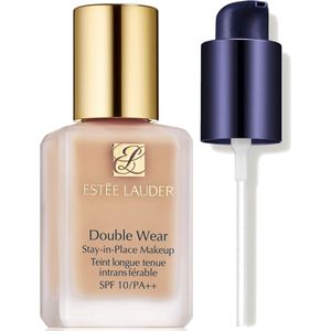 Estee Luader Double Wear Stay-in-Place Makeup With Makeup Pump Bundle (Various Shades) - 1N0 Porcelain