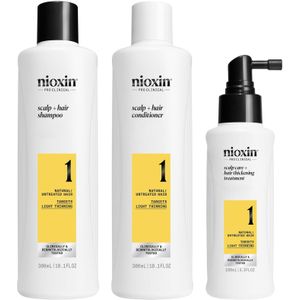 NIOXIN Scalp and Hair Thickening System 1 for Natural Hair with Light Thinning Loyalty Kit