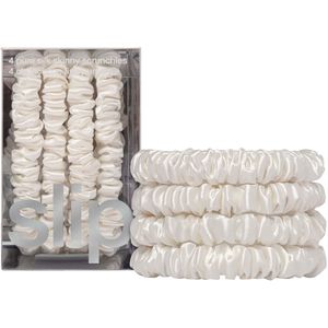 Slip Pure Silk Skinny Scrunchies - White