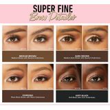 Too Faced Super Fine Brow Detailer Eyebrow Pencil Langaanhoudende Wenbrauw Potlood Tint Soft Black 0,08 g