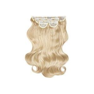 LullaBellz Super Thick 22  5 Piece Natural Wavy Clip In Extensions (Various Shades) - Light Blonde