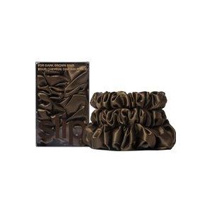 Slip Pure Silk Back To Basics Assorted Scrunchie Set (Various Colours) - Dark Brown