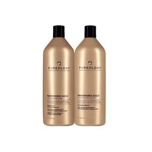 Pureology Nanoworks Gold Shampoo and Conditioner Routine For Very Dry, Colour Treated Hair