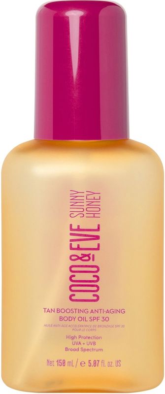 Coco & Eve - Sunny Honey Tan Boosting - Lichaamsolie - 150 ml - SPF 30