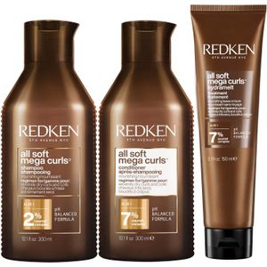 Redken All Soft Mega Curl Intense Hydrating and Nourishing Routine Set for Curly and Coily Hair