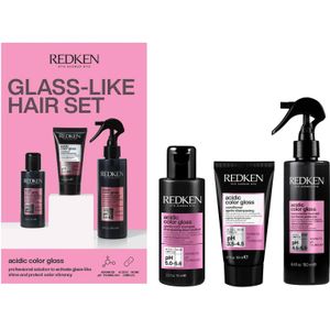 Redken Acidic Color Gloss Discovery Set, Heat Protection Hair Treatment 190ml, Shampoo 75ml , Conditioner 50ml