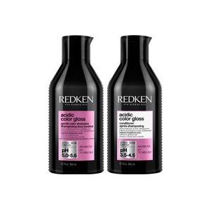 Redken Acidic Color Gloss Shampoo and Conditioner 300ml, Colour Protection Routine for Glass-Like Shine