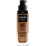 NYX Professional Makeup Can't Stop Won't Stop Full Coverage Foundation, Langdurig, Waterbestendig, Veganistische formule, Matte teint, Kleur: Golden Honey