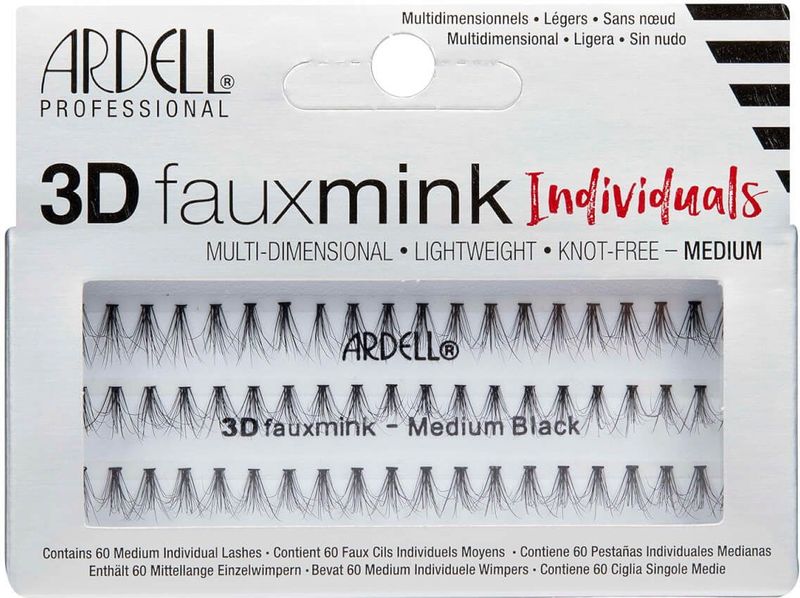 Ardell - Faux Mink 3D Individuals - Medium - Nepwimpers - Set van 60 plukjes