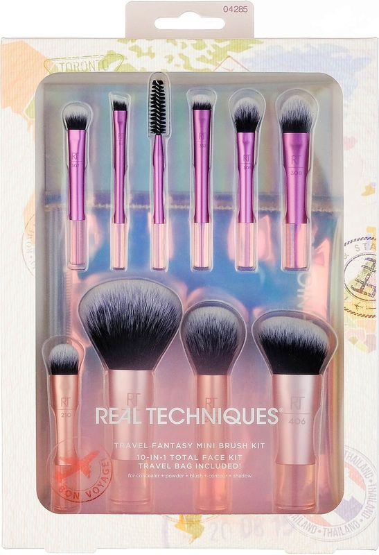 Real Techniques - Travel Fantasy - Mini Penselen Set - 11 Stuks - Met Etui