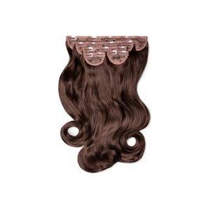 LullaBellz Super Thick 22  5 Piece Natural Wavy Clip In Extensions (Various Shades) - Chestnut