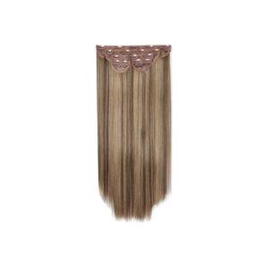 LullaBellz Super Thick 22  5 Piece Straight Clip In Extensions (Various Shades) - Mellow Brown