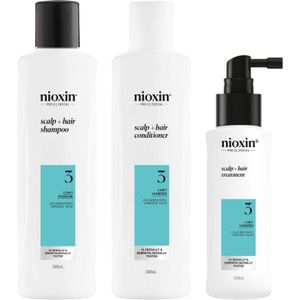NIOXIN Scalp and Hair Thickening System 3 for Coloured Dry and Damaged Hair with Light Thinning Loyalty Kit