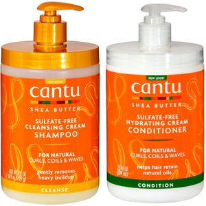 Cantu Shea Butter for Natural Hair Cleansing Cream Shampoo & Hydrating Cream Conditioner Salon Size Duo