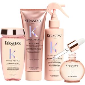 Kérastase Gloss Absolu Shampoo, Conditoner, Milk and Oil Bundle