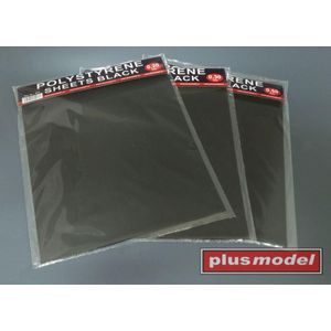 Polystyrene sheets black 0,5 mm (190 x 220 mm)