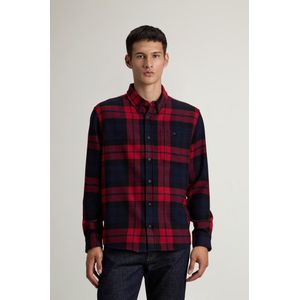 Woolrich heren Trout Run geruit overhemd in een wolmix flannel Rood Grootte L