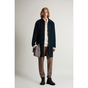Woolrich heren Mantel van zuivere onbewerkte wol Blauw Grootte 3XL