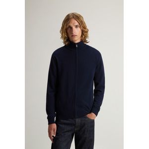 Woolrich heren Coltrui van zuivere lamswol met rits Blauw Grootte 3XL