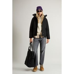 Woolrich dames Gevuld jack van Ramar Cloth met capuchon Zwart Grootte L