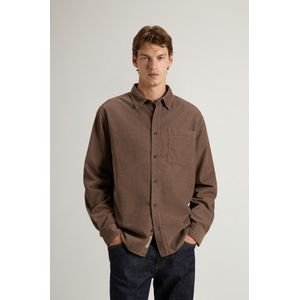 Woolrich heren Overhemd van ribfluweel Bruin Grootte 3XL