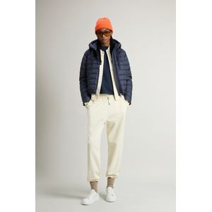 Woolrich dames Gevoerd jack van microvezel met capuchon Blauw Grootte L