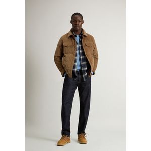 Woolrich heren Corduroy Alaskan-overhemdjack Bruin Grootte L