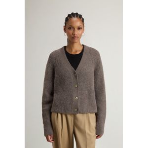 Woolrich dames Vest van alpaca- en achteraf geverfde wolmix Grey Grootte L