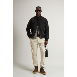 Woolrich heren Miles-bomberjack van wolmix Grey Grootte L