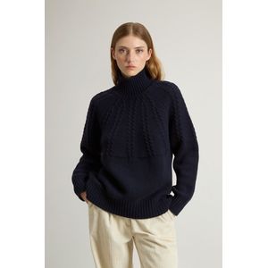 Woolrich dames Coltrui van wolmix Blauw Grootte L