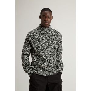 Woolrich heren Coltrui van mouliné-wolmix Zwart Grootte 3XL