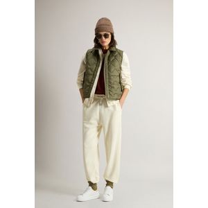 Woolrich dames Gewatteerde Heritage-bodywarmer van microvezel Groen Grootte L