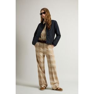 Woolrich dames Jas van nylon met ronde hals Blauw Grootte L