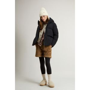 Woolrich dames Cloud-donsjack van elastisch nylon met matte afwerking Zwart Grootte L