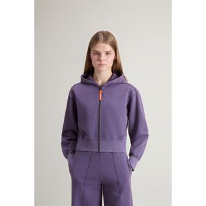 Woolrich Achteraf geverfde cropped hoodie voor meisjes van puur katoen Lila Grootte 10